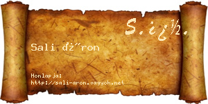 Sali Áron névjegykártya