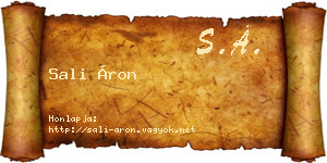 Sali Áron névjegykártya